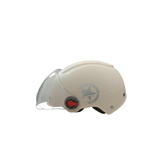 HELMET W/FACE-COVER CREAM