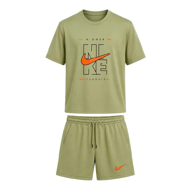 NIKE AIR SET TSHIRT/SHORT GREEN