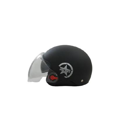 HELMET W/FACE-COVER BLACK