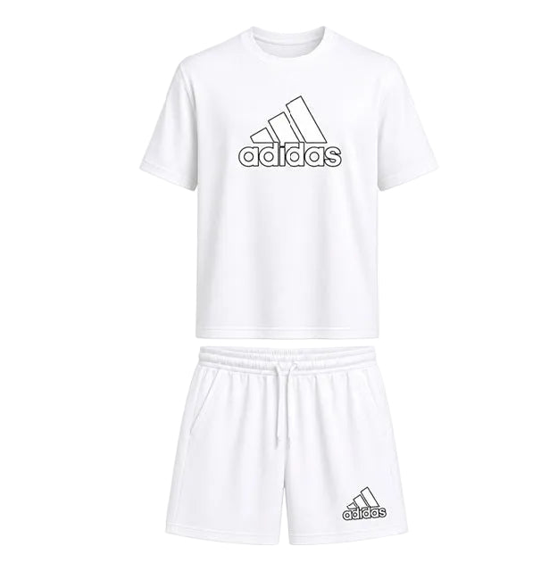 ADIDAS SET TSHIRT/SHORT WHITE