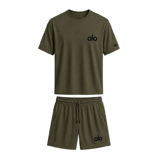 ALO SET TSHIRT/SHORT GREEN