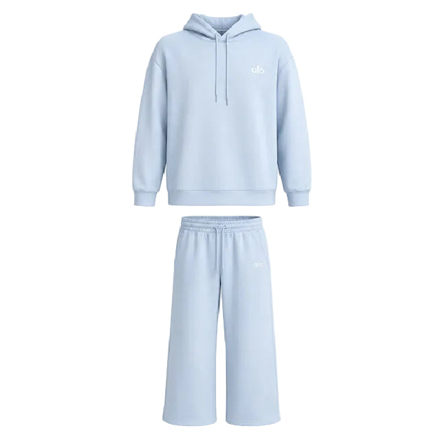 ALO SET HOODIE BLUE