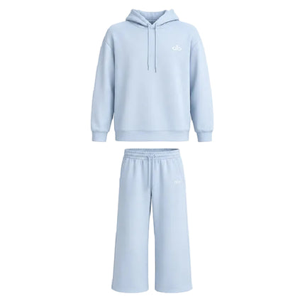 ALO SET HOODIE BLUE