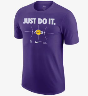 FQ6282-504 PURPLE/PURPLE  LAKERS TSHIRT PURPLE