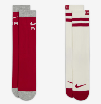 FN3149-901 L/XL TG SOCKS RED WHITE