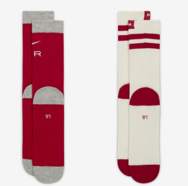 FN3149-901 L/XL TG SOCKS RED WHITE