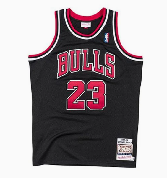 1988 CHICAGO BULLS NBA BLACK/RED/WHITE